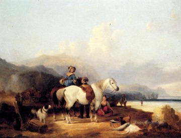 シェイアー・シニア・ウィリアム Painting - 海を眺める田園風景 ウィリアム・シェイアー・シニア